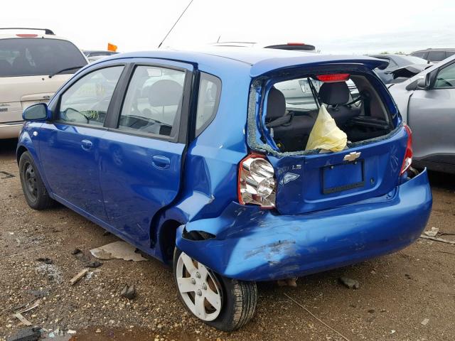 KL1TD66606B572741 - 2006 CHEVROLET AVEO BASE Көк фото 3