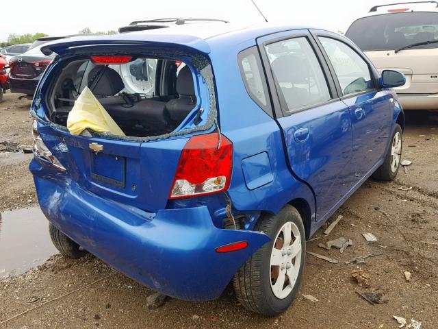 KL1TD66606B572741 - 2006 CHEVROLET AVEO BASE Көк фото 4