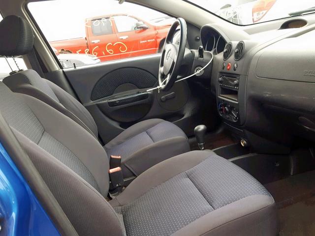 KL1TD66606B572741 - 2006 CHEVROLET AVEO BASE Көк фото 5