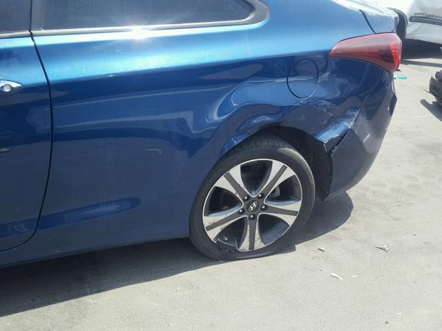 KMHDH6AH0EU025509 - 2014 HYUNDAI ELANTRA CO BLUE photo 9