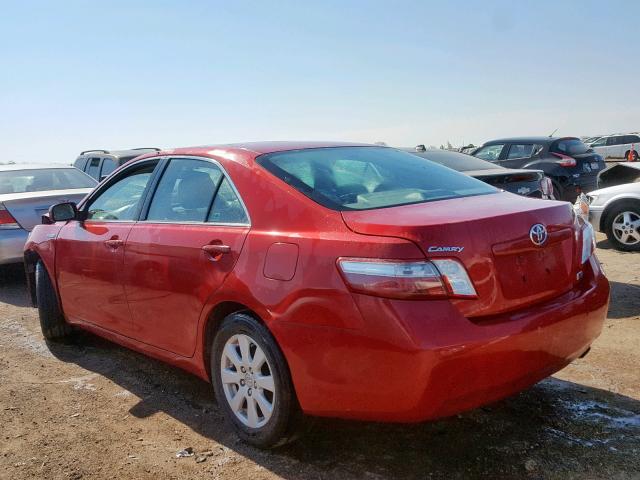 4T1BB46K68U060867 - 2008 TOYOTA CAMRY HYBR RED photo 3