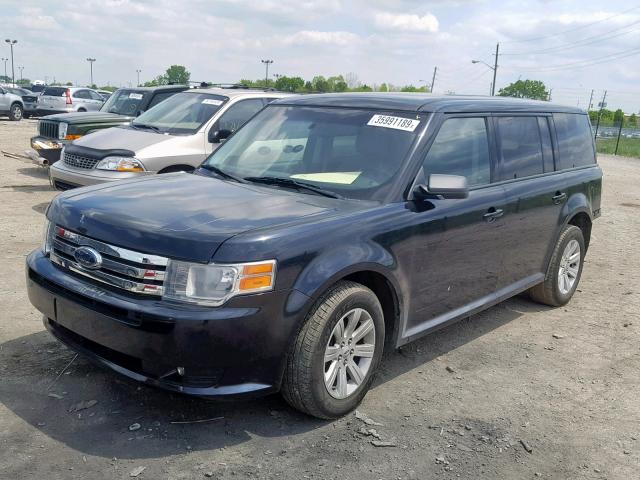 2FMGK5BCXABA54141 - 2010 FORD FLEX SE BLACK photo 2