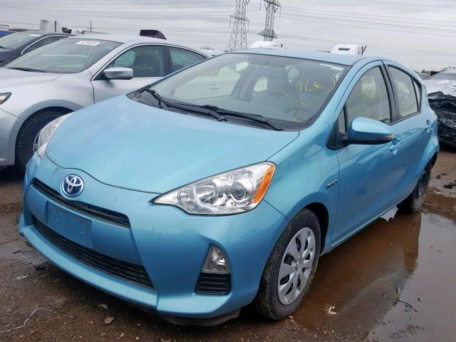 JTDKDTB37D1056085 - 2013 TOYOTA PRIUS C BLUE photo 2