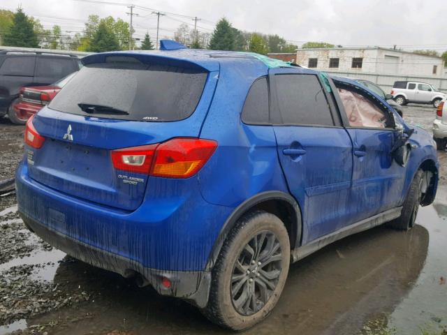 JA4AR3AU9HZ044884 - 2017 MITSUBISHI OUTLANDER BLUE photo 4