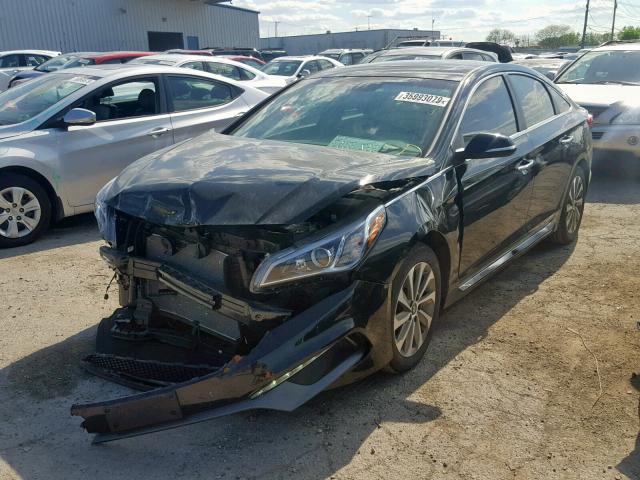 5NPE34AF6HH517468 - 2017 HYUNDAI SONATA SPO BLACK photo 2