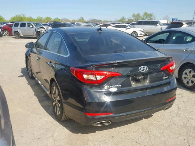 5NPE34AF6HH517468 - 2017 HYUNDAI SONATA SPO BLACK photo 3