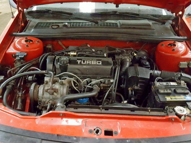 1C3XJ45J3KG175572 - 1989 CHRYSLER LEBARON RED photo 7