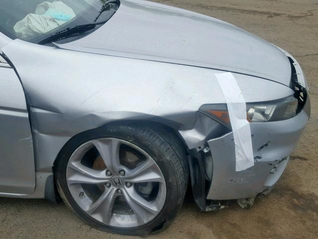 1HGCS2B86BA000721 - 2011 HONDA ACCORD EXL SILVER photo 9