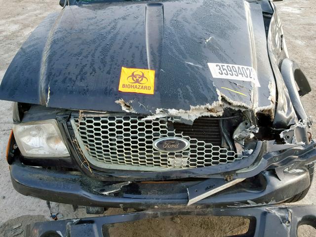 1FTYR10U92TA10867 - 2002 FORD RANGER BLACK photo 7