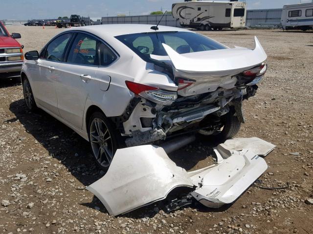 3FA6P0D96FR160395 - 2015 FORD FUSION TIT WHITE photo 3