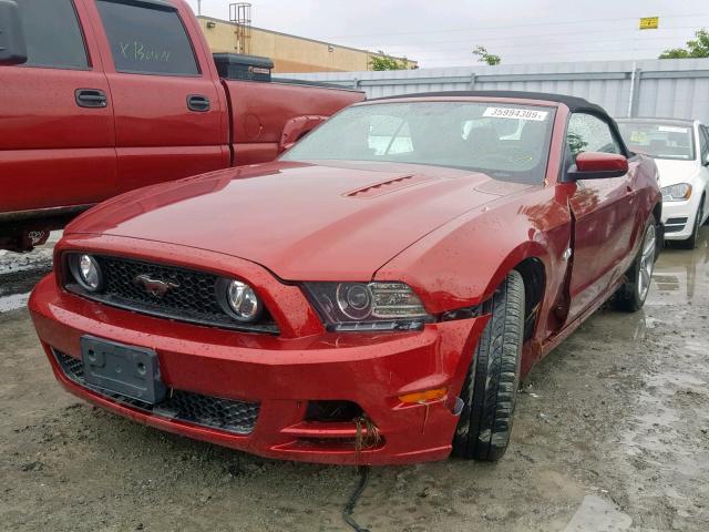 1ZVBP8FF9E5227287 - 2014 FORD MUSTANG GT RED photo 2