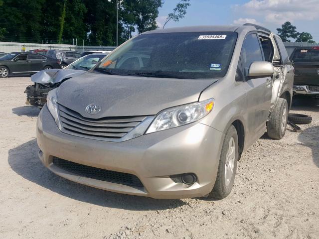 5TDKK3DCXFS549896 - 2015 TOYOTA SIENNA LE CREAM photo 2