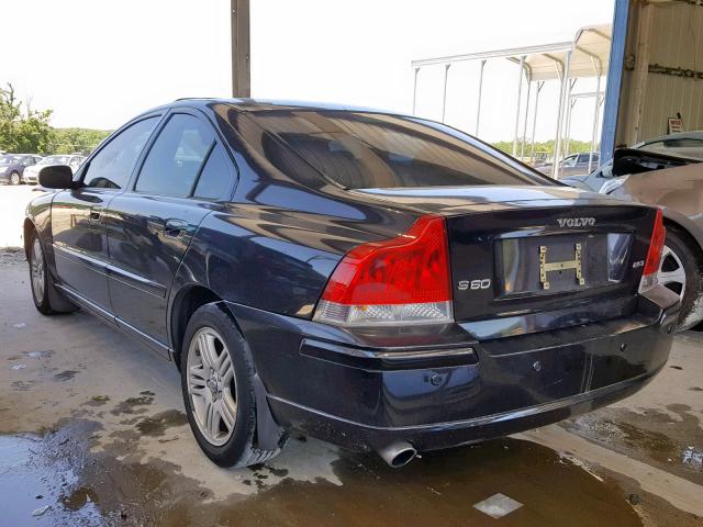 YV1RS592772604026 - 2007 VOLVO S60 2.5T BLACK photo 3