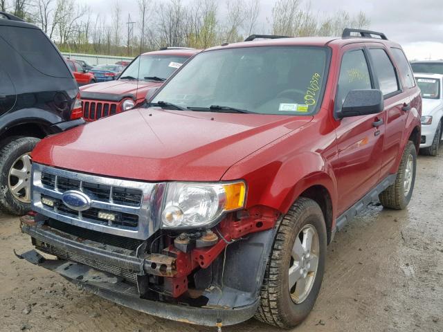 1FMCU9DG6AKA00986 - 2010 FORD ESCAPE XLT RED photo 2