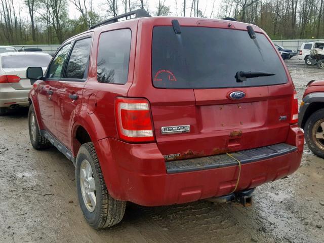 1FMCU9DG6AKA00986 - 2010 FORD ESCAPE XLT RED photo 3