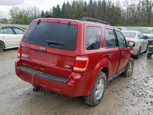 1FMCU9DG6AKA00986 - 2010 FORD ESCAPE XLT RED photo 4