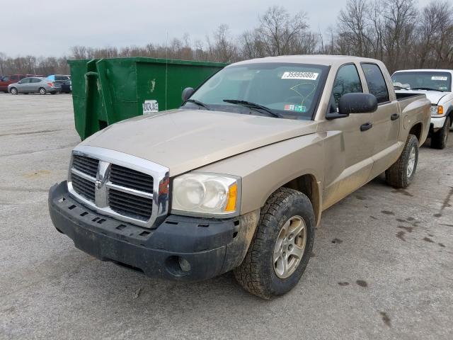 1D7HE48N55S224166 - 2005 DODGE DAKOTA QUAD SLT  photo 2