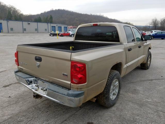 1D7HE48N55S224166 - 2005 DODGE DAKOTA QUAD SLT  photo 4