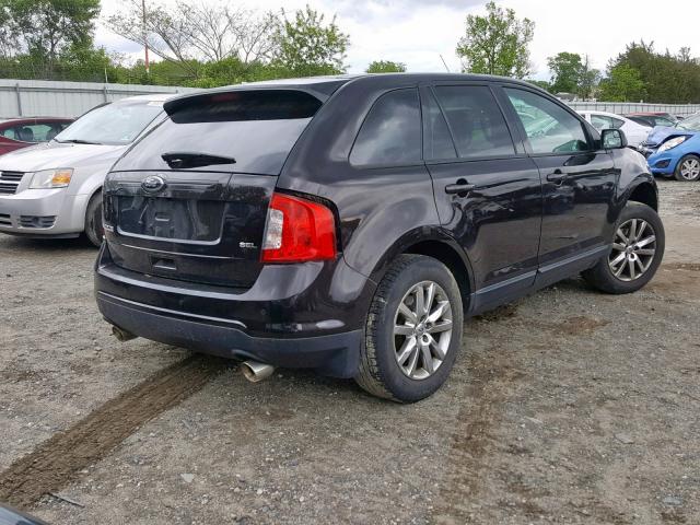 2FMDK3JC6DBB28054 - 2013 FORD EDGE SEL BROWN photo 4