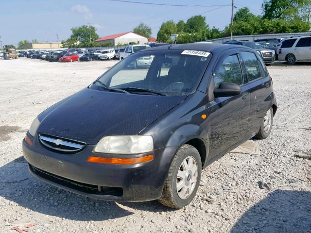 KL1TJ62614B234535 - 2004 CHEVROLET AVEO LS BLACK photo 2