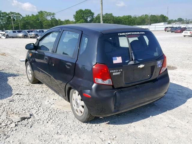 KL1TJ62614B234535 - 2004 CHEVROLET AVEO LS BLACK photo 3