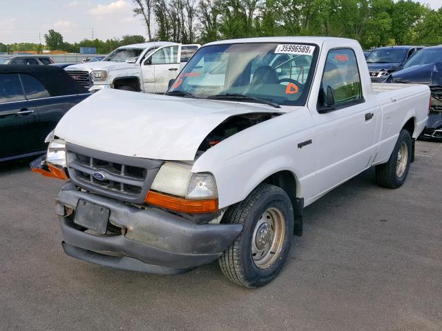 1FTYR10C7YPA29555 - 2000 FORD RANGER WHITE photo 2