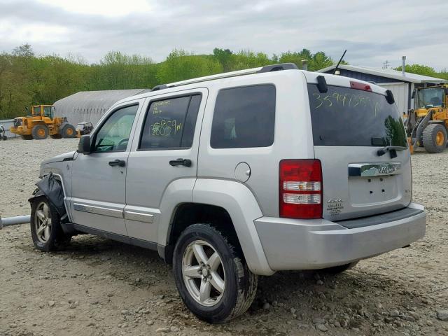 1J8GN58K48W286410 - 2008 JEEP LIBERTY LI SILVER photo 3