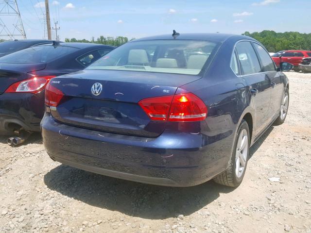 1VWBP7A30CC084682 - 2012 VOLKSWAGEN PASSAT SE BLUE photo 4