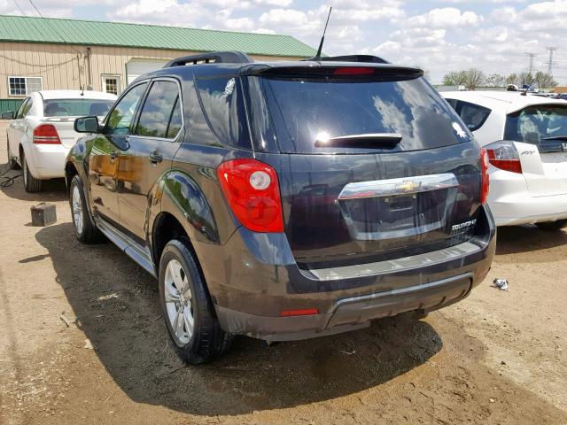 2GNALDEK1C6400228 - 2012 CHEVROLET EQUINOX LT BLACK photo 3