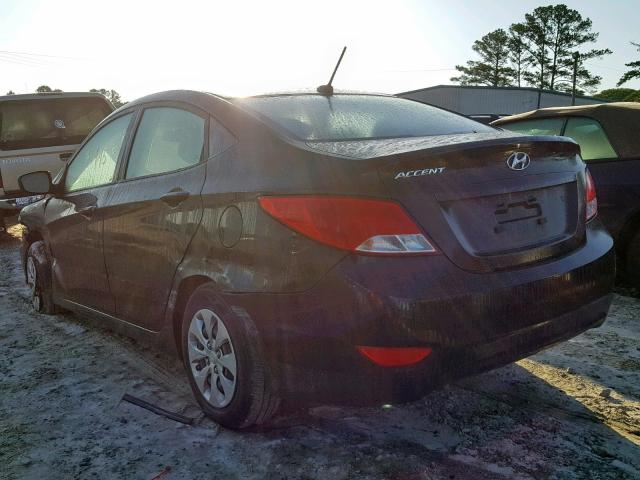 KMHCT4AE5GU985870 - 2016 HYUNDAI ACCENT SE BLACK photo 3