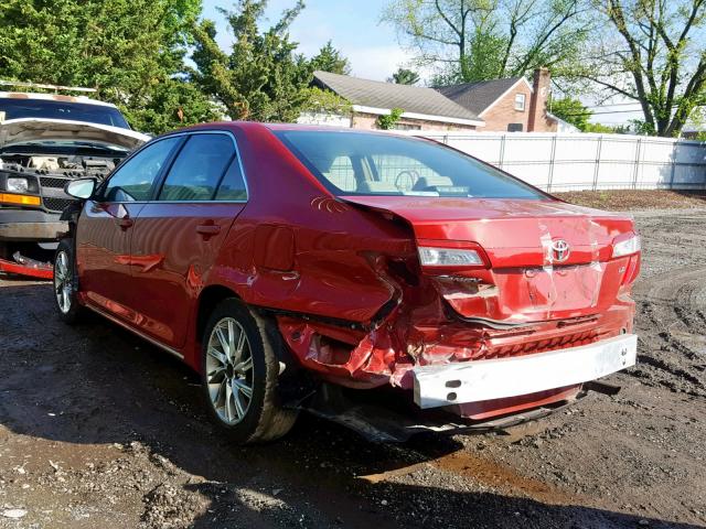 4T4BF1FK6CR187331 - 2012 TOYOTA CAMRY BASE RED photo 3