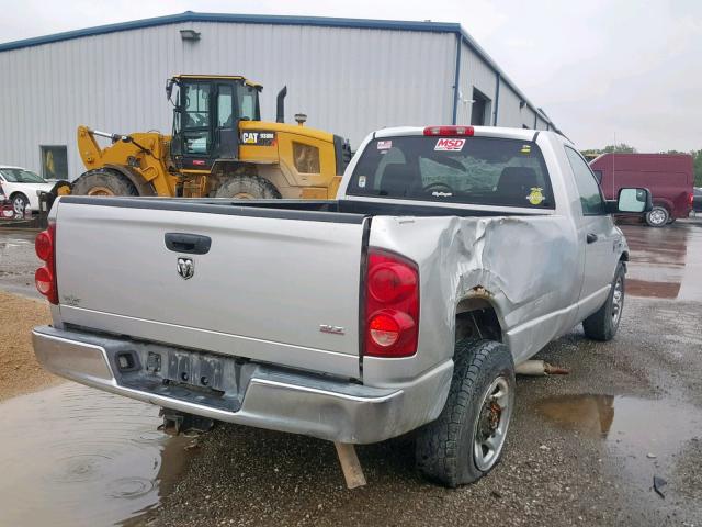 3D7KR26D57G767293 - 2007 DODGE RAM 2500 S SILVER photo 4