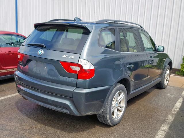 WBXPA93486WG90137 - 2006 BMW X3 3.0I GREEN photo 4