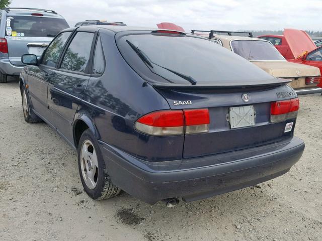 YS3DD58N7X2077782 - 1999 SAAB 9-3 S BLUE photo 3