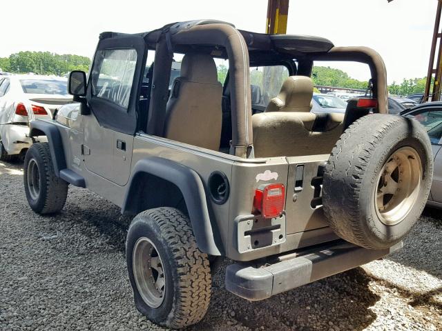 1J4FA29114P703872 - 2004 JEEP WRANGLER / GOLD photo 3