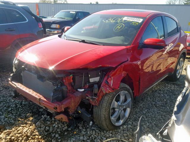 3CZRU6H56GM744413 - 2016 HONDA HR-V EX RED photo 2