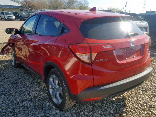 3CZRU6H56GM744413 - 2016 HONDA HR-V EX RED photo 3