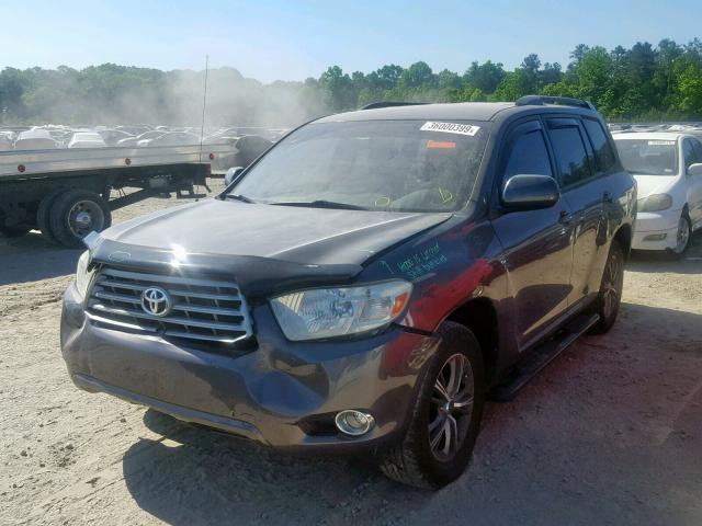 JTEDS41A382033130 - 2008 TOYOTA HIGHLANDER GRAY photo 2