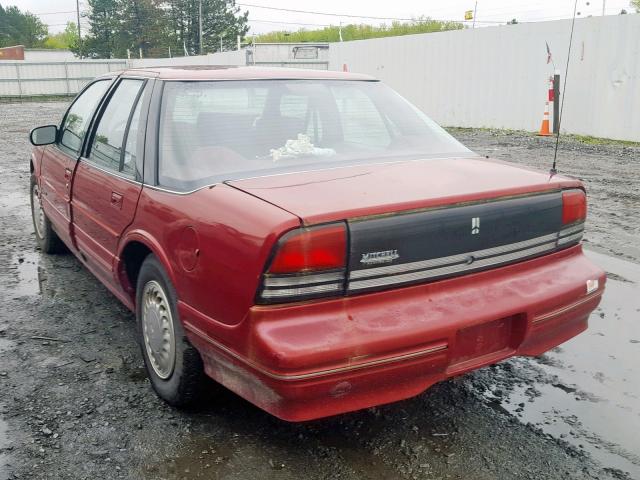 1G3WH54T8ND332367 - 1992 OLDSMOBILE CUTLASS SU RED photo 3