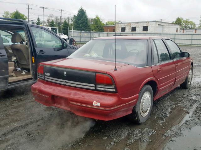 1G3WH54T8ND332367 - 1992 OLDSMOBILE CUTLASS SU RED photo 4