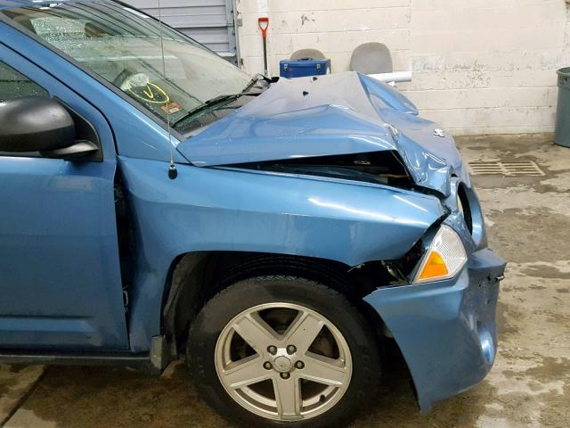 1J8FT47W47D146092 - 2007 JEEP COMPASS BLUE photo 9