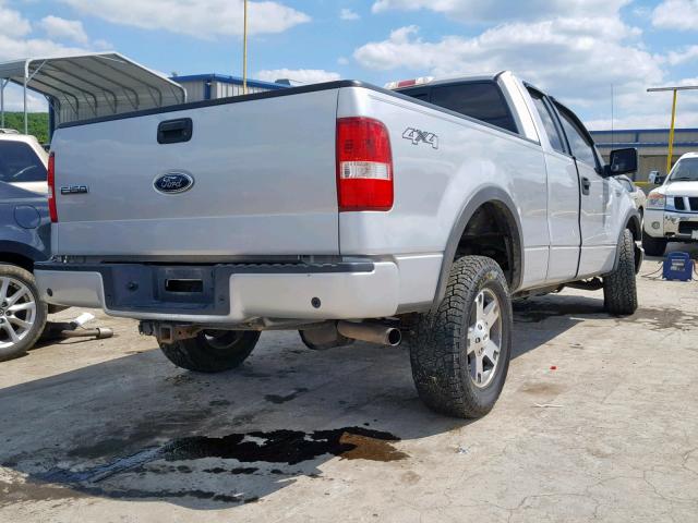 1FTPX14595KC36521 - 2005 FORD F150 SILVER photo 4