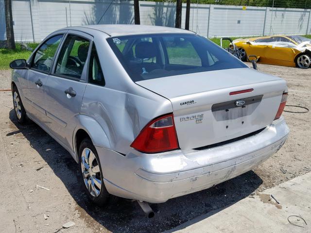 1FAFP34N77W267291 - 2007 FORD FOCUS ZX4 SILVER photo 3