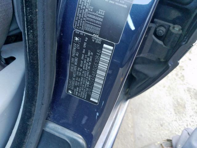 WBADS43483GE10848 - 2003 BMW 525 IT AUTOMATIC  photo 10