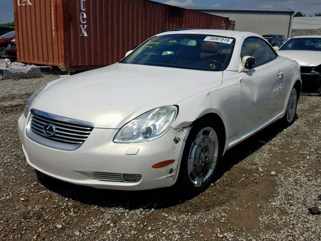 JTHFN48Y630047730 - 2003 LEXUS SC 430 WHITE photo 2