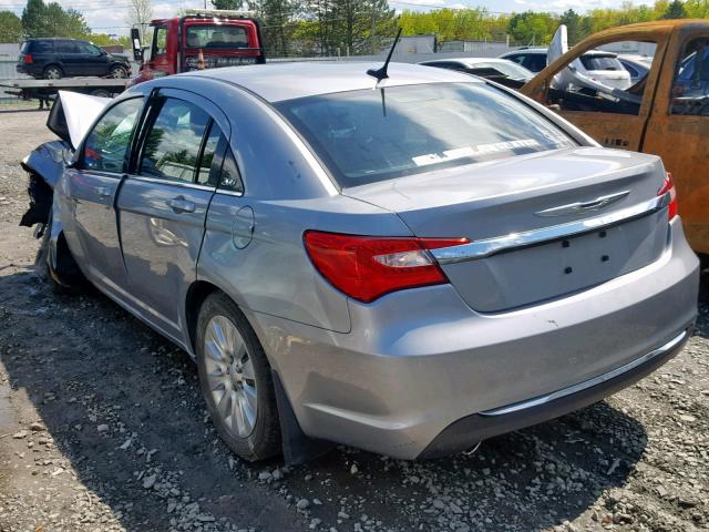 1C3CCBAG9DN722351 - 2013 CHRYSLER 200 LX SILVER photo 3