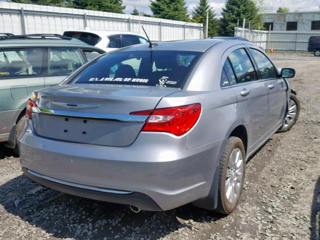 1C3CCBAG9DN722351 - 2013 CHRYSLER 200 LX SILVER photo 4