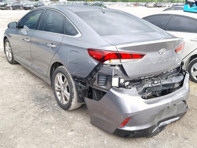 5NPE34AF2JH681466 - 2018 HYUNDAI SONATA SPO GRAY photo 3