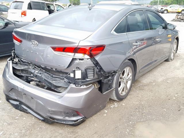 5NPE34AF2JH681466 - 2018 HYUNDAI SONATA SPO GRAY photo 4