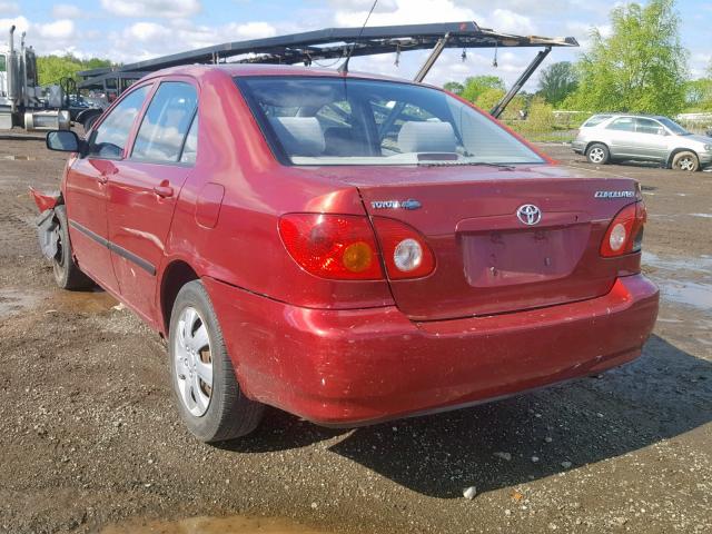 JTDBR32E442030248 - 2004 TOYOTA COROLLA CE MAROON photo 3